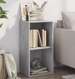 VidaXL Boekenkast met 2 schappen 40x30x76,5 cm bewerkt hout betongrijs