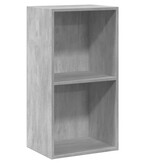 VidaXL Boekenkast met 2 schappen 40x30x76,5 cm bewerkt hout betongrijs