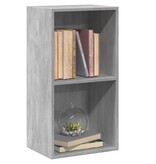 VidaXL Boekenkast met 2 schappen 40x30x76,5 cm bewerkt hout betongrijs