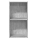 VidaXL Boekenkast met 2 schappen 40x30x76,5 cm bewerkt hout betongrijs