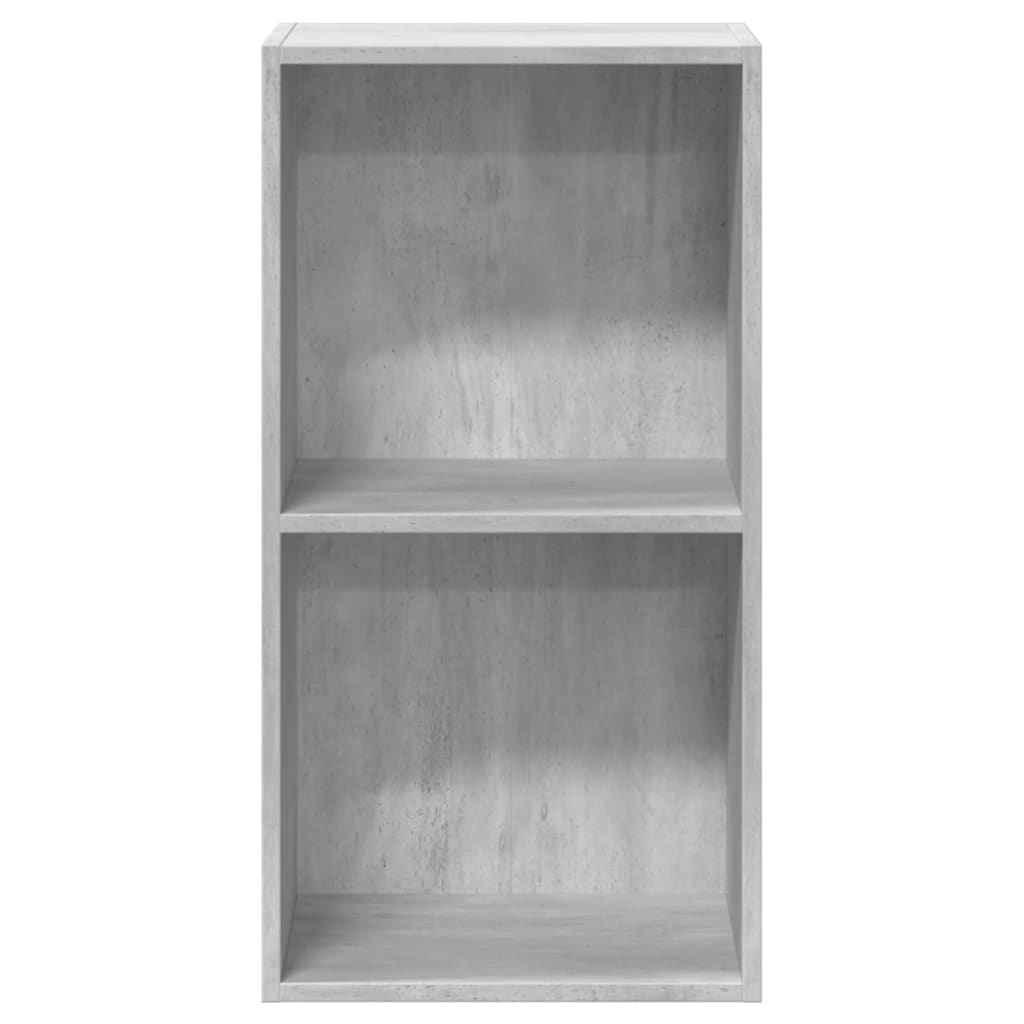 VidaXL Boekenkast met 2 schappen 40x30x76,5 cm bewerkt hout betongrijs