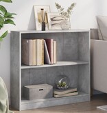VidaXL Boekenkast 80x24x75 cm bewerkt hout betongrijs
