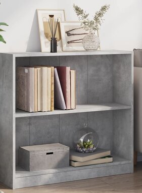 VidaXL Boekenkast 80x24x75 cm bewerkt hout betongrijs
