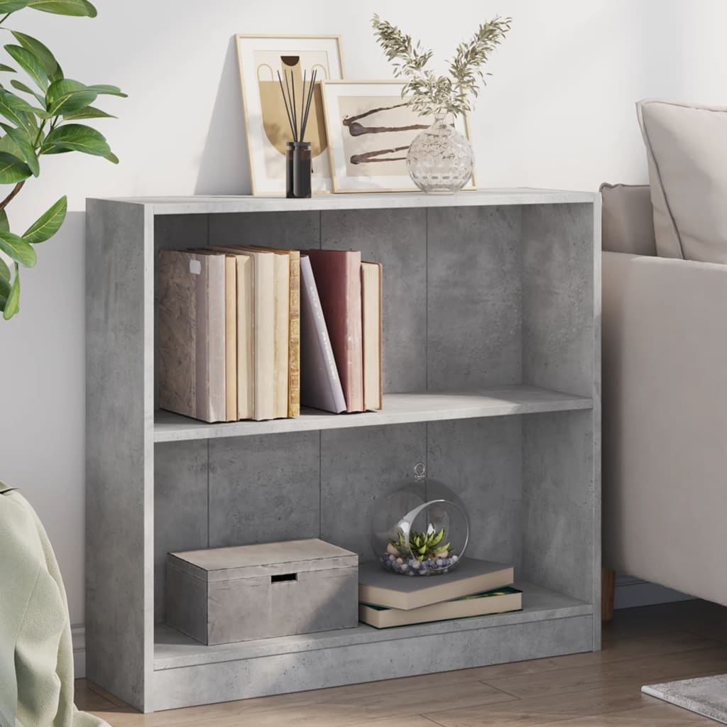 VidaXL Boekenkast 80x24x75 cm bewerkt hout betongrijs
