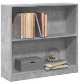 VidaXL Boekenkast 80x24x75 cm bewerkt hout betongrijs
