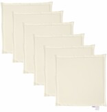 VidaXL Tuinzitkussens 6 st vierkant 45x45x2 cm crèmekleurig
