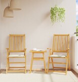 VidaXL Tuinzitkussens 6 st vierkant 45x45x2 cm crèmekleurig