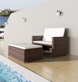 VidaXL Tuinbank poly rattan bruin