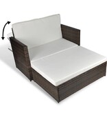 VidaXL Tuinbank poly rattan bruin