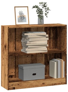 VidaXL Boekenkast 80x24x76 cm bewerkt hout oud houtkleurig
