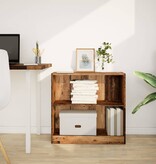 VidaXL Boekenkast 80x24x76 cm bewerkt hout oud houtkleurig
