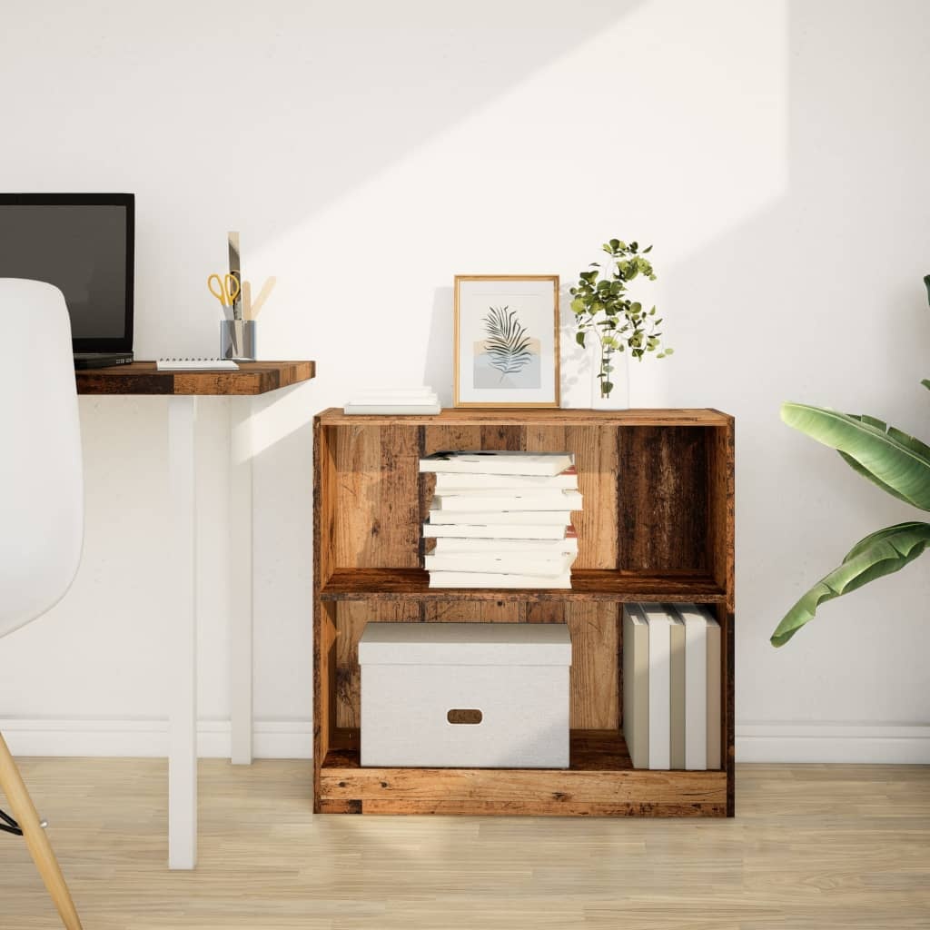 VidaXL Boekenkast 80x24x76 cm bewerkt hout oud houtkleurig