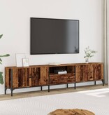 VidaXL Tv-meubel met lade 200x25x44 cm bewerkt hout oud houtkleurig
