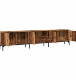 VidaXL Tv-meubel met lade 200x25x44 cm bewerkt hout oud houtkleurig