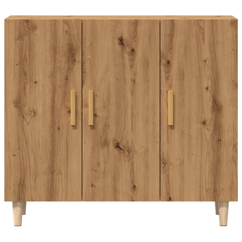 VidaXL Dressoir 90x34x80 cm bewerkt hout artisanaal eikenkleur