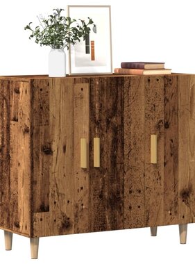 VidaXL Dressoir 90x34x80 cm bewerkt hout oud houtkleurig
