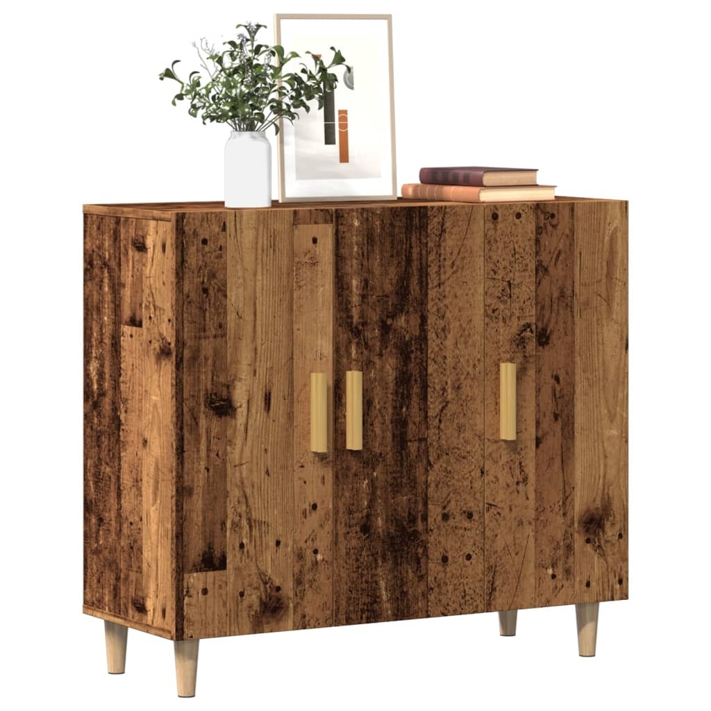 VidaXL Dressoir 90x34x80 cm bewerkt hout oud houtkleurig