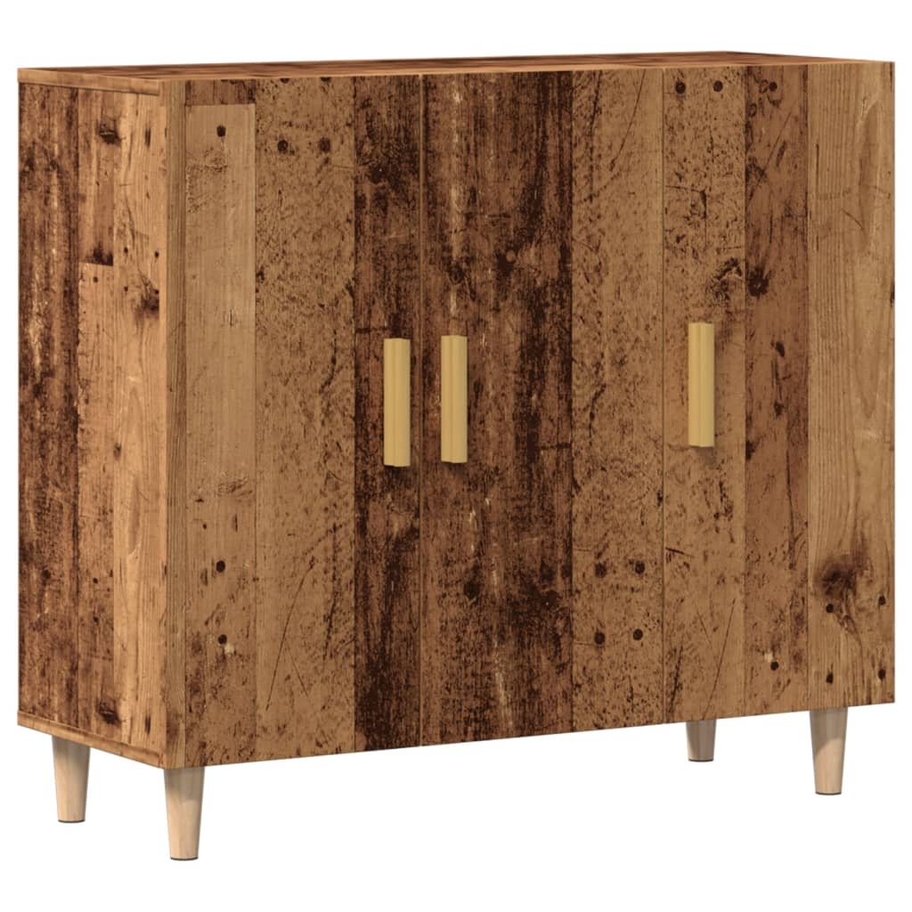 VidaXL Dressoir 90x34x80 cm bewerkt hout oud houtkleurig