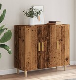 VidaXL Dressoir 90x34x80 cm bewerkt hout oud houtkleurig