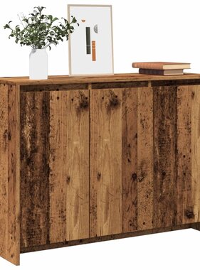 VidaXL Dressoir 102x33x75 cm bewerkt hout oud houtkleurig