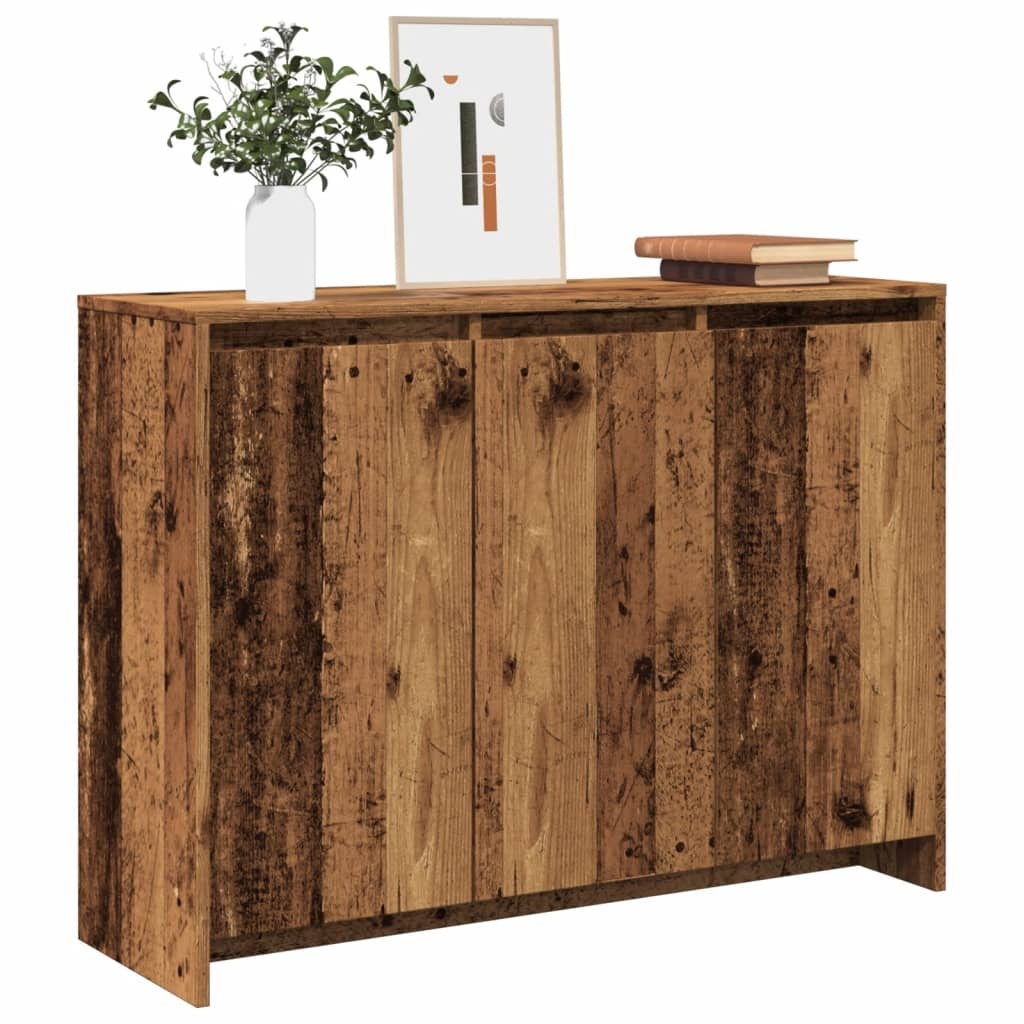 VidaXL Dressoir 102x33x75 cm bewerkt hout oud houtkleurig