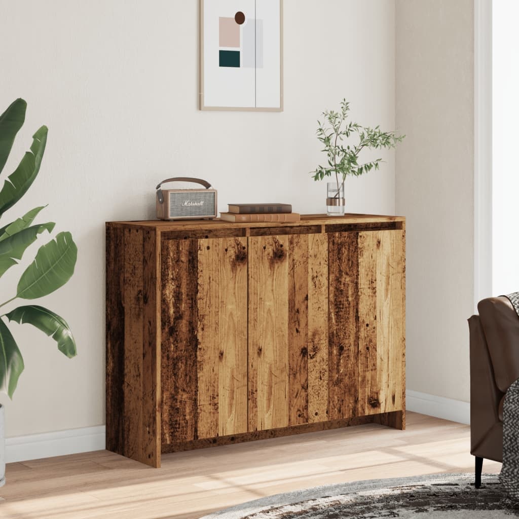 VidaXL Dressoir 102x33x75 cm bewerkt hout oud houtkleurig