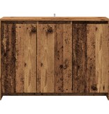 VidaXL Dressoir 102x33x75 cm bewerkt hout oud houtkleurig