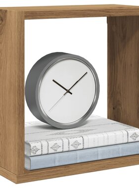 VidaXL Wandschappen kubus 6st 30x15x30cm bewerkt hout artisanaal eiken