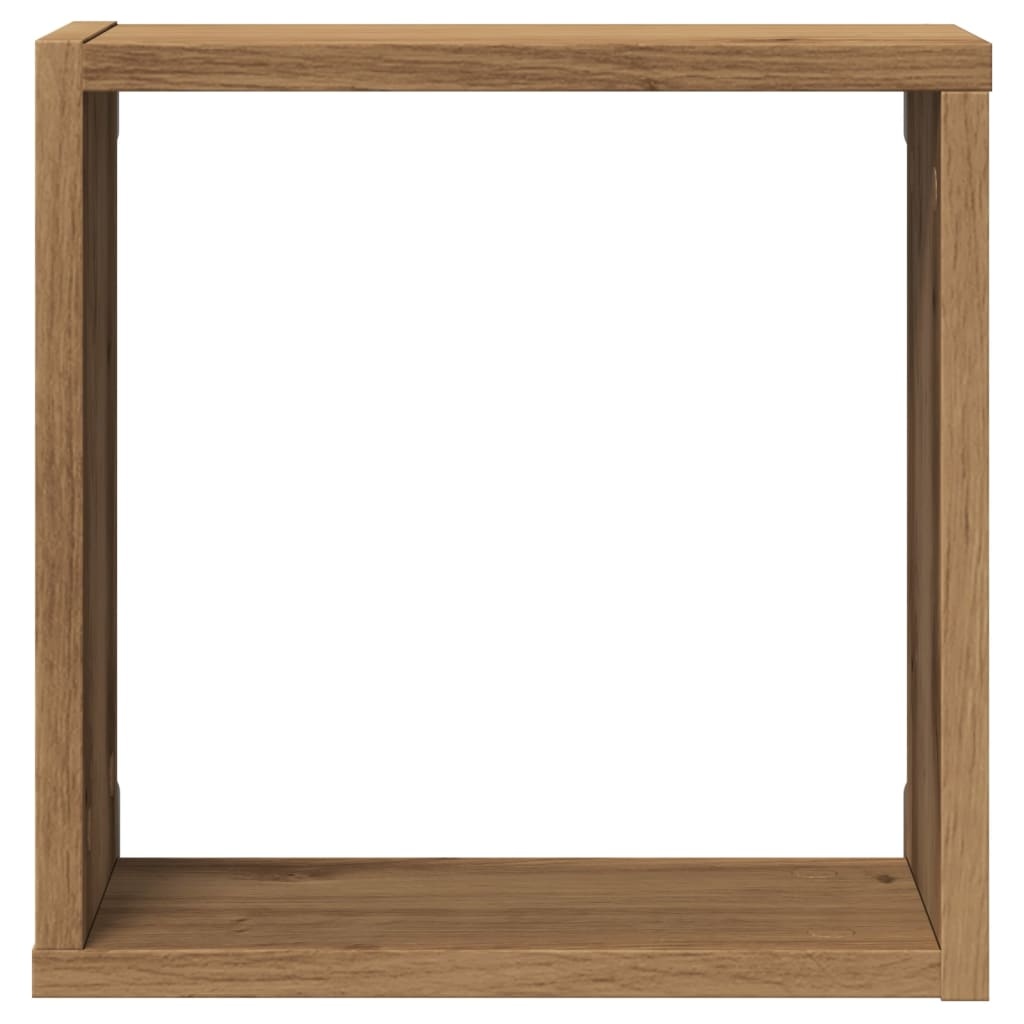VidaXL Wandschappen kubus 6st 30x15x30cm bewerkt hout artisanaal eiken