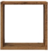 VidaXL Wandschappen kubus 4 st 30x15x30cm bewerkt hout oud houtkleurig