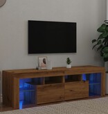 VidaXL Tv-meubel met LED 140x36,5x40 cm bewerkt hout artisanaal eiken