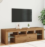 VidaXL Tv-meubel met LED 140x36,5x40 cm bewerkt hout artisanaal eiken