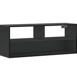 VidaXL Tv-meubel 100x31x39,5 cm bewerkt hout en metaal zwart