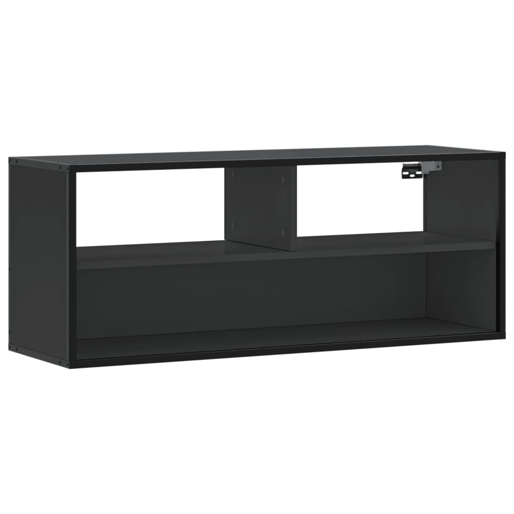 VidaXL Tv-meubel 100x31x39,5 cm bewerkt hout en metaal zwart