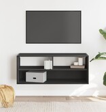 VidaXL Tv-meubel 100x31x39,5 cm bewerkt hout en metaal zwart