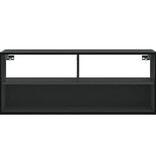 VidaXL Tv-meubel 100x31x39,5 cm bewerkt hout en metaal zwart