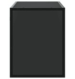 VidaXL Tv-meubel 100x31x39,5 cm bewerkt hout en metaal zwart