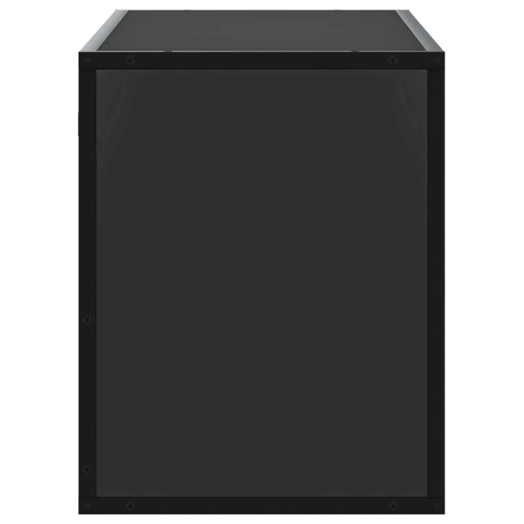 VidaXL Tv-meubel 100x31x39,5 cm bewerkt hout en metaal zwart