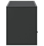 VidaXL Tv-meubel 100x31x39,5 cm bewerkt hout en metaal zwart