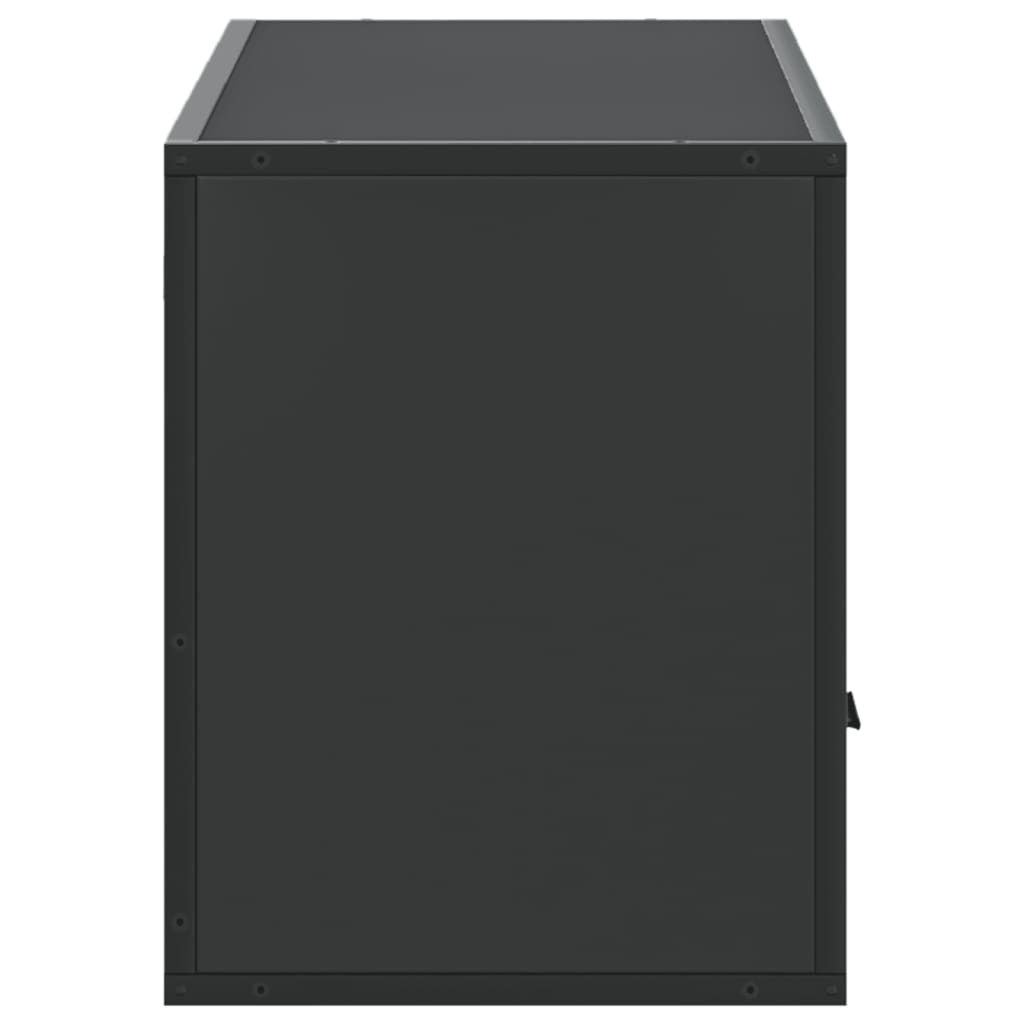VidaXL Tv-meubel 100x31x39,5 cm bewerkt hout en metaal zwart
