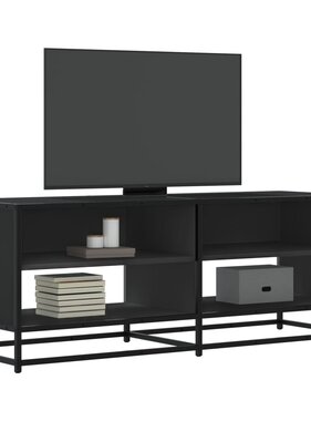 VidaXL Tv-meubel 120,5x40x46 cm bewerkt hout en metaal zwart
