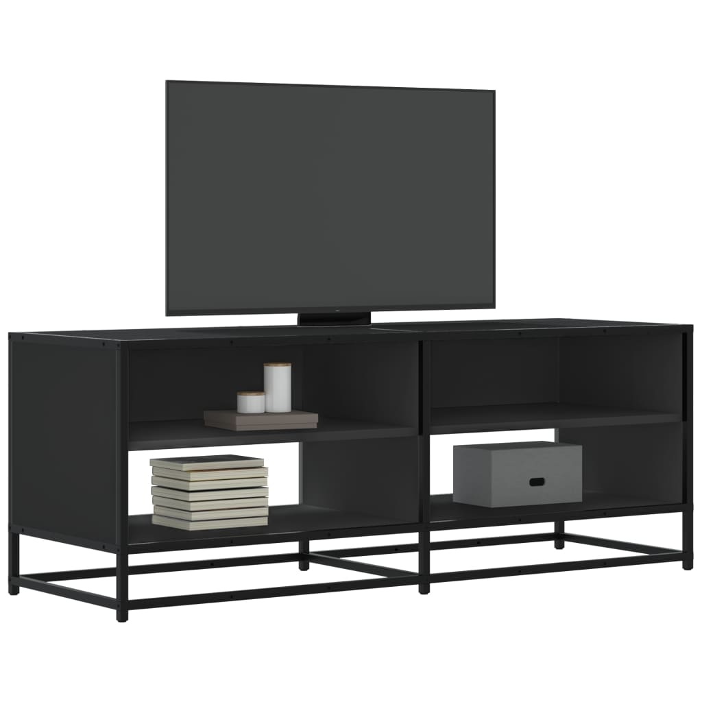 VidaXL Tv-meubel 120,5x40x46 cm bewerkt hout en metaal zwart
