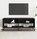VidaXL Tv-meubel 120,5x40x46 cm bewerkt hout en metaal zwart