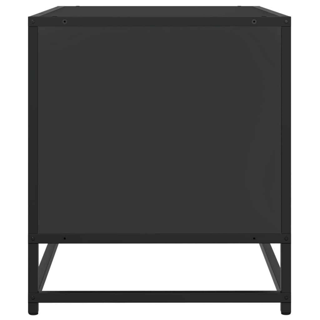 VidaXL Tv-meubel 120,5x40x46 cm bewerkt hout en metaal zwart