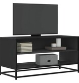 VidaXL Tv-meubel 91x40x46 cm bewerkt hout en metaal zwart