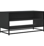 VidaXL Tv-meubel 91x40x46 cm bewerkt hout en metaal zwart