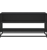 VidaXL Tv-meubel 91x40x46 cm bewerkt hout en metaal zwart