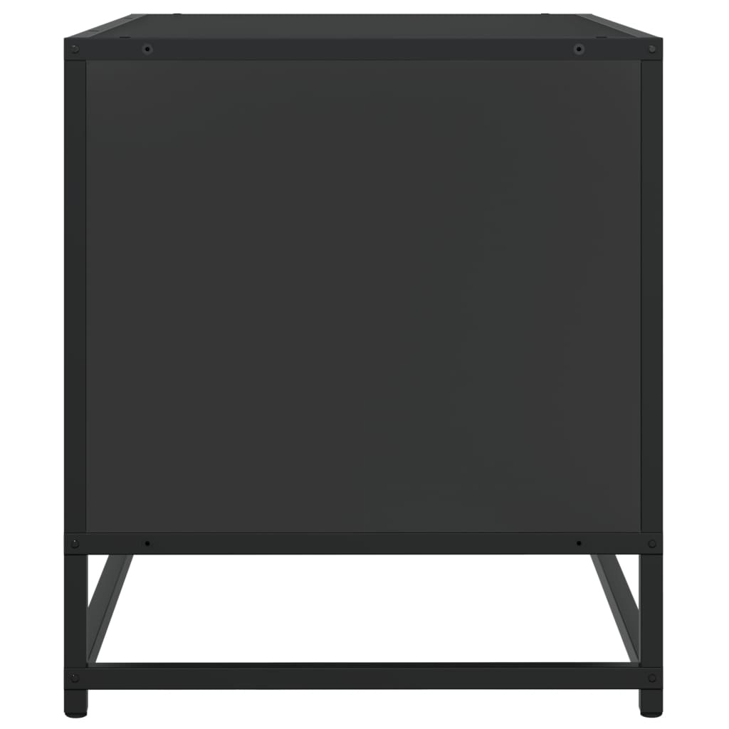 VidaXL Tv-meubel 91x40x46 cm bewerkt hout en metaal zwart