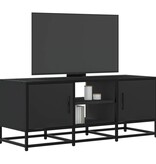 VidaXL Tv-meubel 100x35x41 cm bewerkt hout en metaal zwart