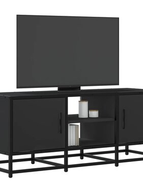 VidaXL Tv-meubel 100x35x41 cm bewerkt hout en metaal zwart